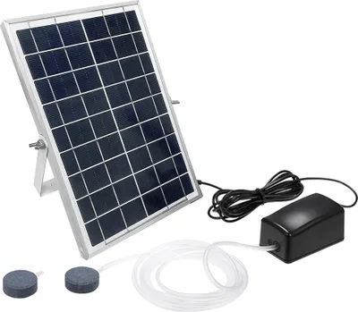 Obrázek produktu pro Solární kyslíkové čerpadlo Akvárium Oxygenator Akvárium Kyslík Aerátor Rybník Aerátor Vzduchové čerpadlo Rybí aerátor Akvárium Vzduchové čerpadlo s akvarijní kyslíkovou trubicí Vzduchový bublinový kámen