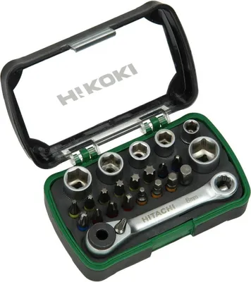 Produktbild von Hikoki 750362 Sortierter Steckschlüsseleinsatzsatz Ratsche 1/4'' 24-teilig