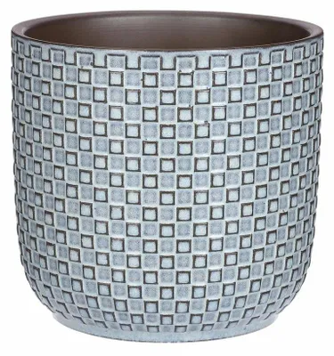 Produktbild von Mica Decorations Pflanzentopf - Keramik - blau - D17 x 16 cm