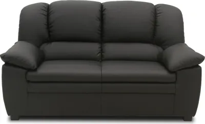 Produktbild von DOMO Collection Sofa 100 018, 2-Sitzer Couch aus Kunstleder, 2er Couchgarnitur, Polstersofa 159 x 92 x 89 cm (BxTxH), schwarz