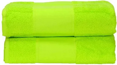 Produktbild von A&R 701.50 | PrintMe Bath Towel / 70 x 140 cm - Farbe: Lime Green - Größe: 70 x 140 cm