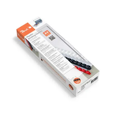 Produktbild von 100x Kunststoff-Binderücken 8mm, bis max. 45 Blatt, weiß