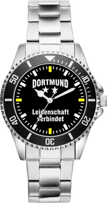 Produktbild von KIESENBERG Herrenuhr Armbanduhr Dortmund Geschenk Fan Artikel Zubehör Fanartikel Analog Quartz Uhr 2274