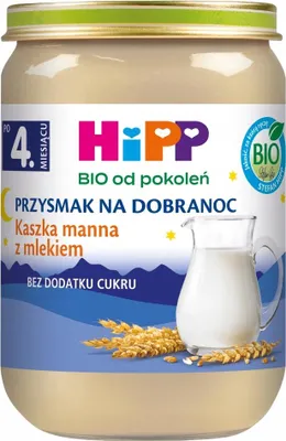 Obrázok produktu pre HiPPKaszka dla dzieci manna z mlekiem 190 g