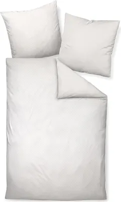Produktbild von Janine Design Feinbiber Bettwäsche-Garnitur Design DAVOS 6505 Farbe opalgrau-8 Größe 135x200 + 80x80 cm