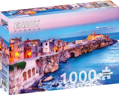 Zdjęcie produktu dla Puzzle 1000 elementów Enjoy – Vieste on the Rocks, Włochy
