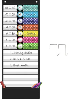 Produktbild von Taschendiagramm für den Tagesplan, 13 + 1 Taschen, pädagogisches Diagramm für Aktivitäten im Klassenzimmer, Büro, Zuhause, Vorschule