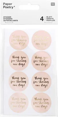 Produktbild von 4 Blätter rosa Unsere Tagesaufkleber