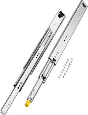 Zdjęcie produktu dla Prowadnice szuflad teleskopowe 500 mm - Wysokiej jakości prowadnice szuflad z pełnym wysuwem - Idealne do kuchni i biura - Praktyczne i trwałe okucia meblowe