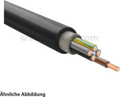 Produktbild von HELU KABEL NYY-J re 0,6/1kV 5x1,5mm² Erdkabel AD 13,0mm Nennspannung Uo/U 600V/1000V - 1 Meter