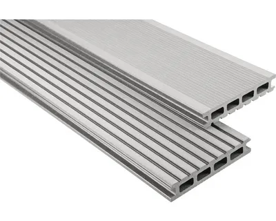 Produktbild von Konsta WPC Terrassendiele Primera grau gebürstet 3800 x 145 x 26 mm