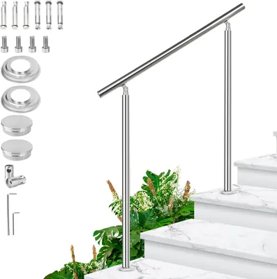 Produktbild von Jayseuw Geländer Edelstahl Handlauf Treppengeländer  für Balkon Treppen Innen und Außen 160cm (0 Querstreben)