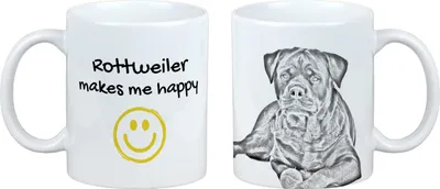 Image de Rottweiler - Tasse avec chien, tasse joyeuse pour les amoureux des chiens, cadeau personnalisé de la marque Art-Dog