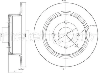 Produktbild von 2x METELLI Bremsscheibe 23-1473C für NISSAN TIIDA Schrägheck CUBE (Z12) 62 0mm