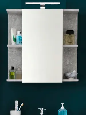 Produktbild von trendteam Koupelnová zrcadlová skříňka Nano Concrete Stone Melamin 60 x 62 x 20 cm