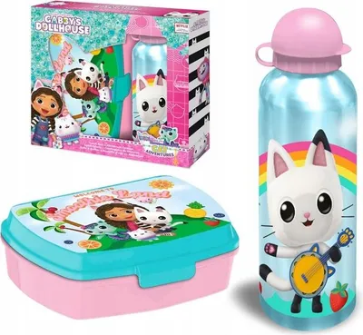Obrázek produktu pro Gabby's Dollhouse Lunchbox Set box na oběd a láhev na pití