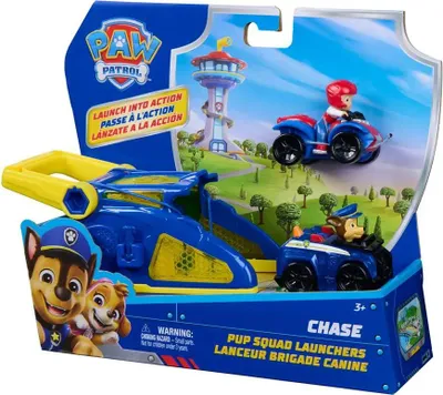 Produktbild von PAW Patrol – Pup Squad Launcher mit Chase und Ryder Fahrzeugen, Auto, 3 Jahr(e), Kunststoff, Mehrfarbig