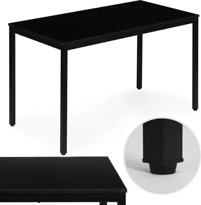 Produktbild von Esstisch/Schreibtisch, 120 x 60 cm, MDF & Metall, Schwarz