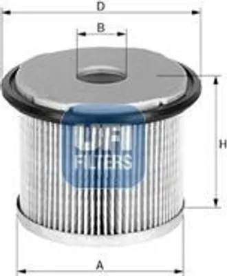 Produktbild von Kraftstofffilter UFI 26.682.00 für FIAT ULYSSE (220) Filtereinsatz