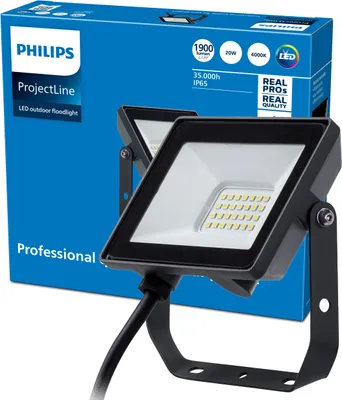 Immagine prodotto di Riflettore LED Riflettore 20W 1900lm 4000K IP65 Nero ProjectLine Philips