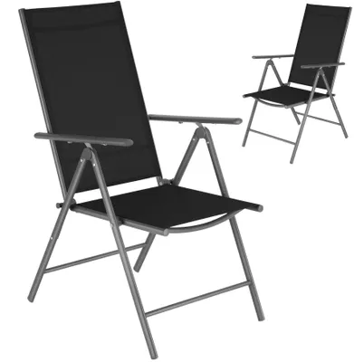 Obrázek produktu pro Skládací zahradní židle tectake® s nastavitelným opěradlem, síťovina
