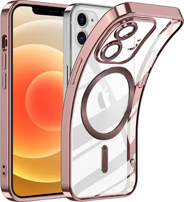 Immagine prodotto di Custodia per iPhone 12 Magnetic Ultra Thin Transparent Case con Magsafe e Camera Cover Rosa