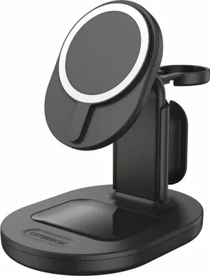 Produktbild von OtterBox Induktionsladegert - fr iPhone, AirPod, Smartwatch - 5 V Gleichstrom, 9 V DC, 12 V Gleichstrom Eingang - Eingangsstecker: USB - Proprietr - MagSafe-Technologie, Magnetisch, Resistent gegen Fingerabdrcke, Rutschfest