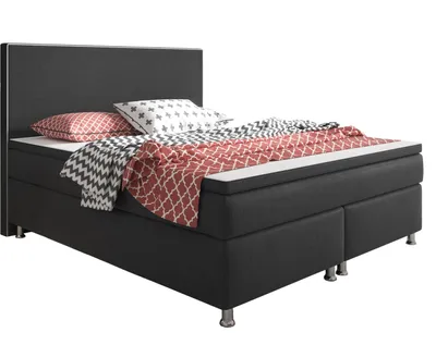 Produktbild von Boxspringbett K003 180x200 cm Webstoff Anthrazit