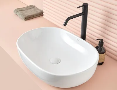 Produktbild von CHIURE Aufsatzwaschbecken 60 x 42 x 14,5h cm weiß
