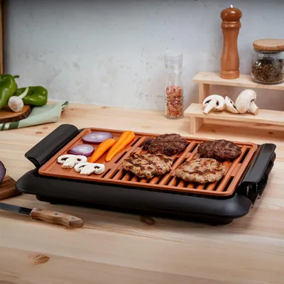 Obrázok produktu pre Füstmentes grill Voltz OV51015J, 1250W, 36x23cm, 2 zóna, Tapadásmentes
