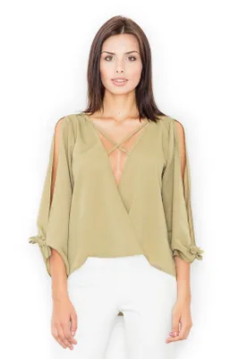 Produktbild von Figl Damenbluse Sebiflour M485 olive S