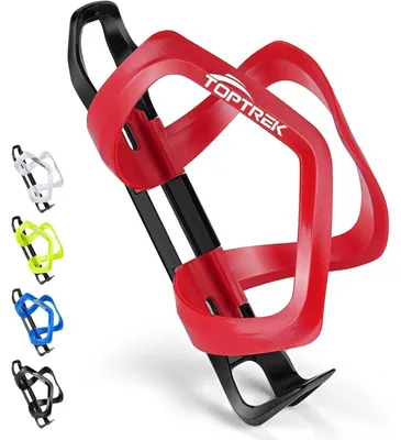 Productafbeelding van Fietshouder voor flessen, geschikt voor twee flessen, met schroefbevestiging, geschikt voor mountainbikes en racefietsen, kleur: rood
