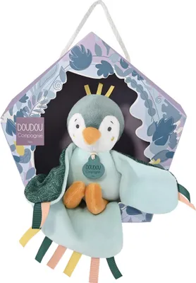 Produktbild von Doudou Geschenkset - musikalisches Plüschtier Vogel grün 23 cm