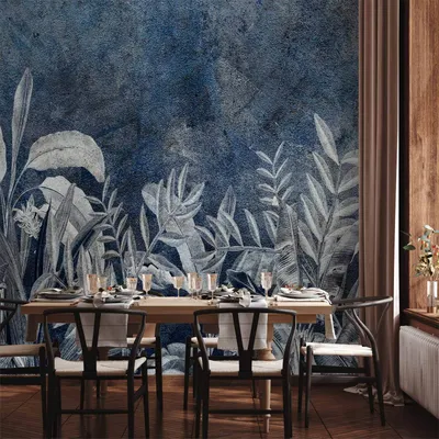 Produktbild von Vlies Fototapete - Night Jungle 350x256 cm Blätter b-C-10132-a-a