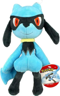 Produktbild von Pokemon Plüschfigur (20cm) Pikachu Pichu Mampfaxo Kuscheltier Stofftier-Riolu