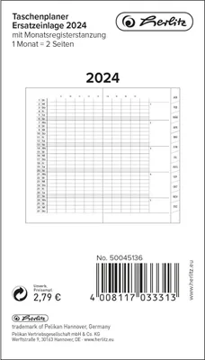 Produktbild von herlitz Kalendarium fürTimer, Ringbuchkalender 2024 1Monat / 2 Seiten