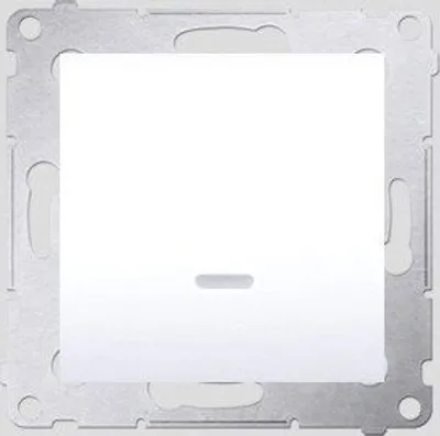 Produktbild von Einpoliger Schalter mit LED-Beleuchtung (Modul) 10AX, weiß Simon54