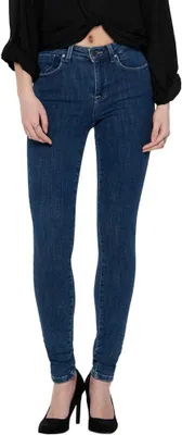 Immagine prodotto di Only Power Life Mid Push Up Skinny Jeans, colore blu scuro, modello Rea3223