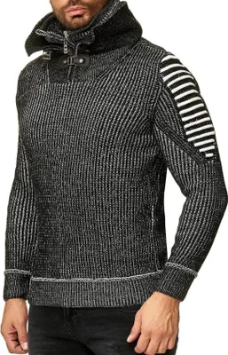 Produktbild von Red Bridge Herren Strickpullover Double Layer Collar Hoher Stehkragen