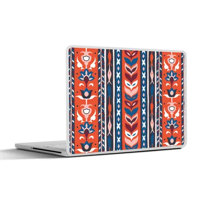 Produktbild von MuchoWow® Laptop Aufkleber Sticker Cover Design - Blumen - Pflanzen - Rot - Minimalismus 31x22.5 cm - Laptop-Deko