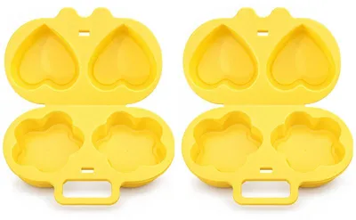 Produktbild von Eierkocher für die Mikrowelle, 2 Eier gleichzeitig, mit Deckel & Griff, Antihaftbeschichtung, schneller Eierkocher für die Küche, Gelb, 17 x 12 x 6 cm