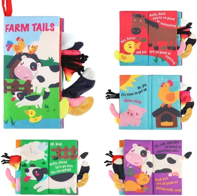 Produktbild von Baby Knisterbuch – Sensorisches Fühl- & Spielbuch mit Tiergeräuschen, 0–18 Monate, perfektes Geschenk zur Geburt