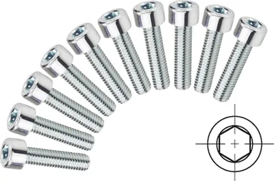 Immagine prodotto di 10x Innensechskant Zylinderschrauben DIN912 M8x24/32 mm