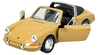 Zdjęcie produktu dla Welly Porsche 911 901 Targa, kolor beżowy, model metalowy w skali 1:34, zapakowany w pudełko, numer katalogowy 43873