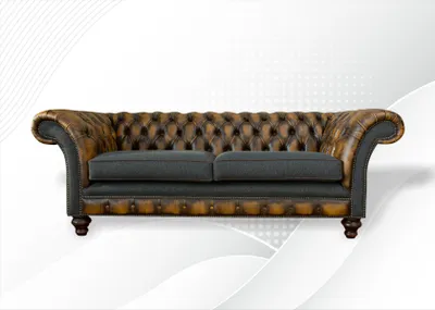 Produktbild von Chesterfield 3 Sitzer Braune Leder Wohnzimmer Modern Luxus Möbel Sofa