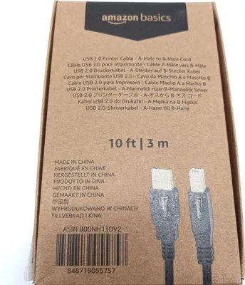 Zdjęcie produktu dla AmazonBasics USB 2.0/ USB Type B, 3m, 3 m, USB A, Mini-USB B, USB 2.0, Męska/Męska, Czarny