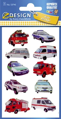 Produktbild von Avery Zweckform® 53745 Z-Design 53745, Kinder Sticker, Polizei, 1 Bogen/10 Sticker