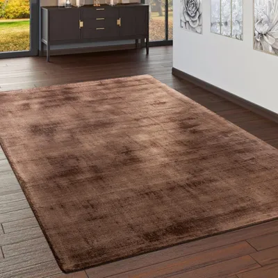 Produktbild von Paco Home Wohnzimmer-Teppich Kurzflor-Teppich Handgearbeitet Einfarbig 80x150 cm