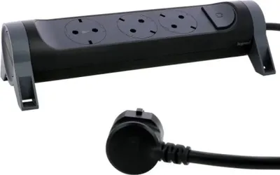 Image de Legrand Multiprise orientable 3x prise, 1,5m de câble noir 694528