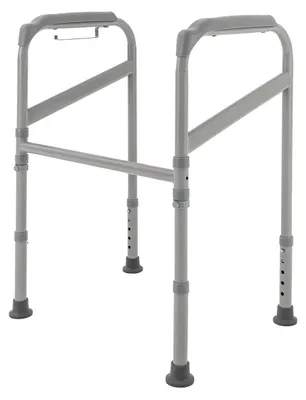 Produktbild von Toilettenstütze für Senioren und Behinderte - Höhenverstellbarer Toilettenrahmen - Faltbar - Rutschfeste Griffe - Leicht - Kohlenstoffstahl - 200 kg Tragkraft